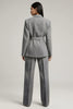 Load image into Gallery viewer, Grey 2 Piece Notched Lapel Long Sleeves Business Suits with Bow