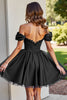 Load image into Gallery viewer, Black Corset A Line Short Tulle Homecoming Dress