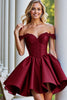 Load image into Gallery viewer, Navy A Line Satin Corset Short Homecoming Dress with Lace