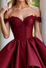 Load image into Gallery viewer, Navy A Line Satin Corset Short Homecoming Dress with Lace