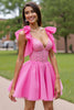Load image into Gallery viewer, Sparkly Pink Corset Short Tulle Homecoming Dress with Beading