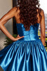 Load image into Gallery viewer, Silver A Line Strapless Metallic Short Homecoming Dress