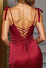 Load image into Gallery viewer, Navy Bodycon Keyhole Short Satin Homecoming Dress