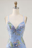 Load image into Gallery viewer, Sparkly Short Pink Floral Beaded Tight Homecoming Dress with Sequins