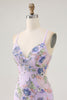 Load image into Gallery viewer, Sparkly Short Pink Floral Beaded Tight Homecoming Dress with Sequins