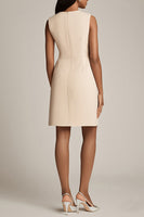 Load image into Gallery viewer, Champagne Bodycon Satin Short Work Blazer Dress with Pockets