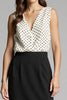 Load image into Gallery viewer, Black and White Satin Bodycon Polka Dot Midi Work Dress