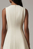 Load image into Gallery viewer, Ivory Satin A Line Short Work Blazer Dress with Pockets