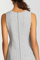 Load image into Gallery viewer, Grey Bodycon V-Neck Short Work Dress with Bottons