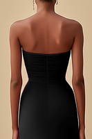 Load image into Gallery viewer, Elegant Black Sheath Chiffon Long Formal Dress with Slit