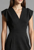 Load image into Gallery viewer, Black and White Satin Bodycon Midi Work Dress