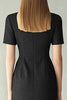 Load image into Gallery viewer, Black Notched Lapel Bodycon Single Breasted Midi Work Blazer Dress