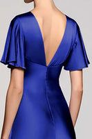 Load image into Gallery viewer, Black A Line V-Neck Midi Satin Work Dress with Ruffles