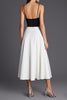 Load image into Gallery viewer, Black and White Satin Spaghetti Straps A Line Long Formal Dress