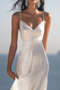 Load image into Gallery viewer, Sparkly Ivory Ruched Maxi Sequins Rehearsal Dinner Dress