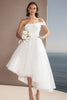 Load image into Gallery viewer, Ivory Tulle One Shoulder Asymmetrical Wedding Reception Dress
