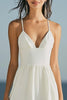 Load image into Gallery viewer, Ivory A Line Spaghetti Straps Beach Maxi Engagement Dress