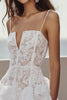 Load image into Gallery viewer, Lace Ivory Corset A Line Short Bachelorette Dress with Ruffles