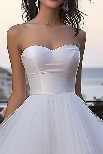 Ivory Tulle Tiered Short Bachelorette Dress