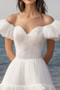 Load image into Gallery viewer, Ivory Lace Tiered Short Bachelorette Dress with Ruffles