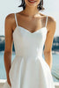 Load image into Gallery viewer, SimpleIvory  Satin Spaghetti Straps A Line Midi Bridal Shower Dress