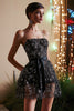 Load image into Gallery viewer, Spaghetti Straps Black Lace Short Homecoming Dress with Sash