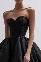 Load image into Gallery viewer, Black Sweetheart A Line Midi Cocktail Dress with Tulle