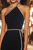Load image into Gallery viewer, Sparkly Black Short Bodycon Cocktail Dress with Rhinestones
