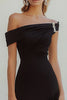Load image into Gallery viewer, Black One Shoulder Short Bodycon Cocktail Dress