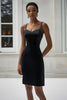 Load image into Gallery viewer, Sparkly Black Short Bodycon Cocktail Dress with Beading