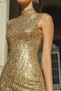Load image into Gallery viewer, Sparkly Gold High Neck Sequins Tight Short Homecoming Dress