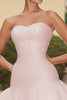 Load image into Gallery viewer, Sparkly Pink Sequins Strapless Short Homecoming Dress with Ruffles