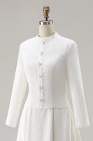 Load image into Gallery viewer, Ivory Tweed 2 Piece Single Breasted Midi Homecoming Outfits