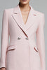 Load image into Gallery viewer, Pink Tweed Notched Lapel Short Pencil Blazer Dress with Sleeves