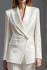 Load image into Gallery viewer, 2 Piece Ivory Double Breasted Peak Lapel Business Suits