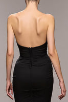 Load image into Gallery viewer, Black Mermaid Sweetheart Maxi Evening Dress with Slit