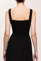 Load image into Gallery viewer, Simple Black A Line Ruched Long Evening Dress