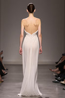 Load image into Gallery viewer, Elegant Ivory Sheath Strapless Ruched Long Evening Dress
