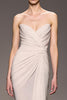 Load image into Gallery viewer, Elegant Ivory Sheath Strapless Ruched Long Evening Dress