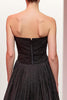 Load image into Gallery viewer, Sparkly Black A Line Strapless Long Evening Dress