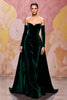 Load image into Gallery viewer, Dark Red Sweetheart Velvet A Line Long Evening Dress