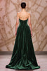 Load image into Gallery viewer, Dark Red Sweetheart Velvet Long Evening Dress with Slit