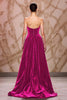 Load image into Gallery viewer, Dark Red Sweetheart Velvet Long Evening Dress with Slit