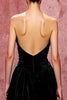 Load image into Gallery viewer, Simple Dark Green Velvet Strapless Long Evening Dress
