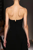 Load image into Gallery viewer, Simple Sheath Black Strapless Long Evening Dress