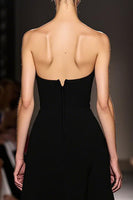 Load image into Gallery viewer, Simple Sheath Black Strapless Long Evening Dress