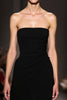 Load image into Gallery viewer, Simple Sheath Black Strapless Long Evening Dress