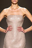 Load image into Gallery viewer, Sparkly Champagne Strapless Sheath Long Evening Dress