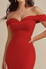Load image into Gallery viewer, Black Satin Off the Shoulder Long Mermaid Evening Dress