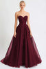 Load image into Gallery viewer, Black A Line Tulle Long Evening Dress with Lace